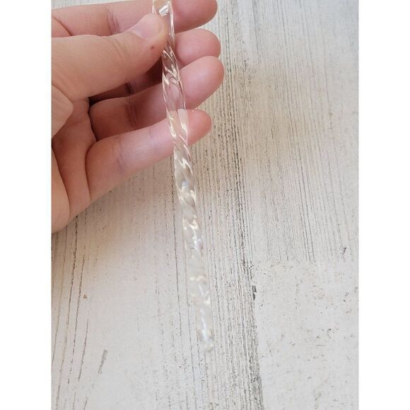 Long clear acrylic icicle ornament xmas decor - Picture 3 of 5
